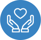 Illustration of hand holding a heart